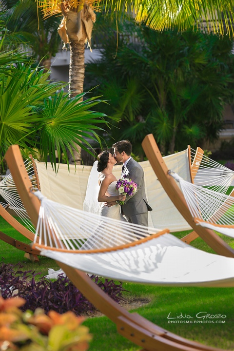 Dreams Cancun hammocks wedding photos