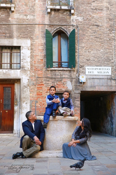 Ritratto famiglia Venezia Italia
