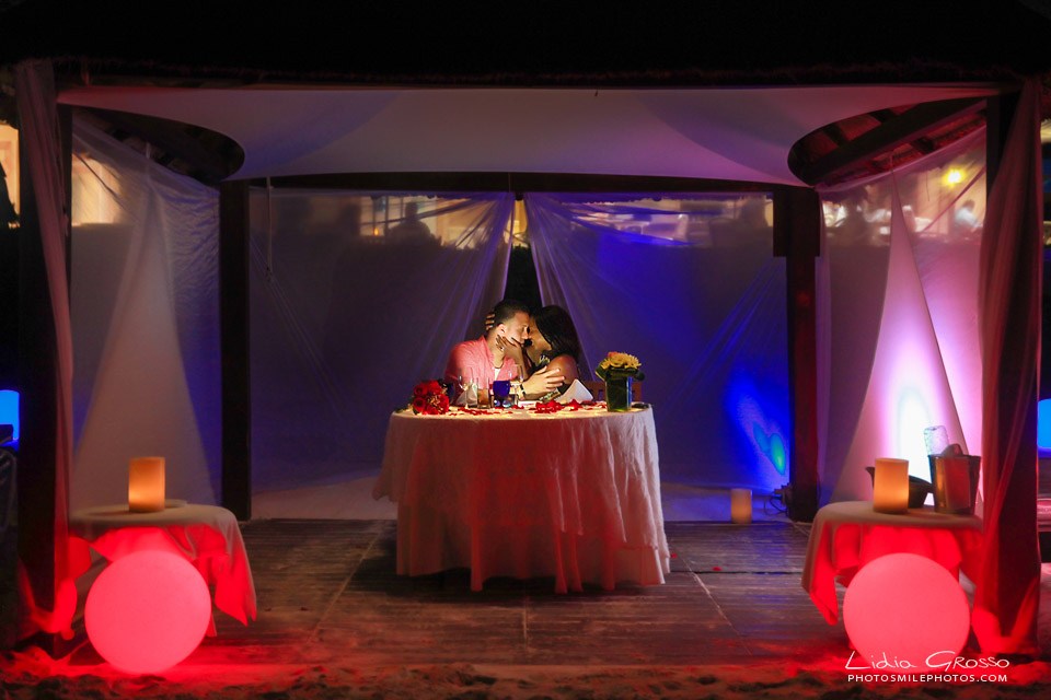 Ritz Carlton Casitas dinner Wedding Proposal